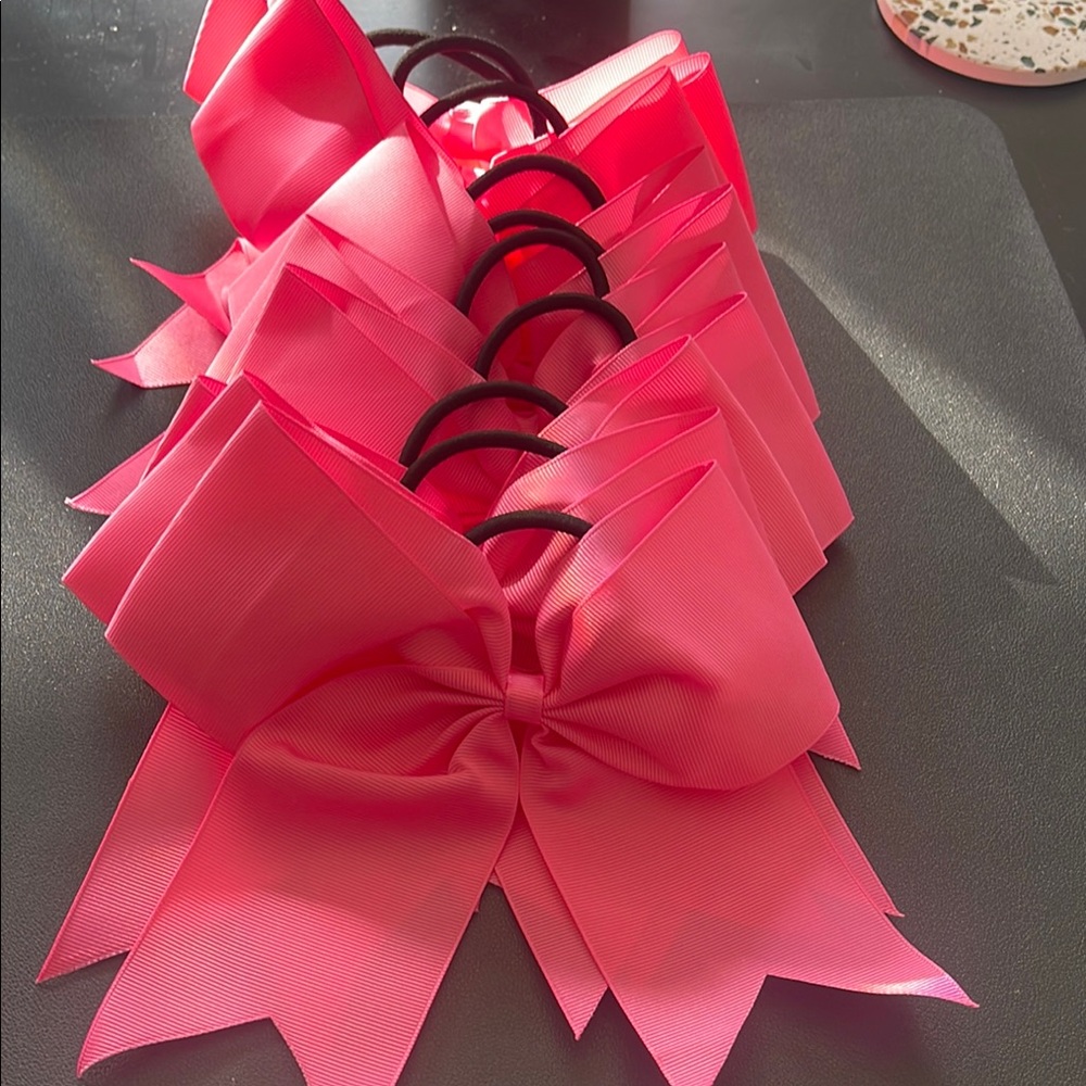 Vibrant Pink Hair Bows Set